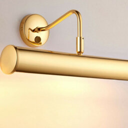 Led Twin Picture Wall Light Brass Plate Dimmable 6.2W Bulb Down Lighting Bar - thumbnail 3