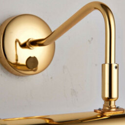 Led Twin Picture Wall Light Brass Plate Dimmable 6.2W Bulb Down Lighting Bar - thumbnail 4