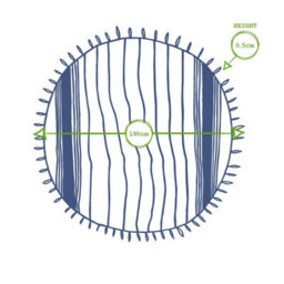 Nicola Spring Round Turkish Cotton Beach Towels - 190Cm - Navy - Pack Of 4 - thumbnail 3