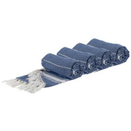 Nicola Spring Round Turkish Cotton Beach Towels - 190Cm - Navy - Pack Of 4 - thumbnail 1
