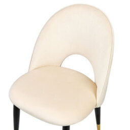Beliani Set Of 2 Dining Chairs Magalia Velvet Light Beige - thumbnail 8
