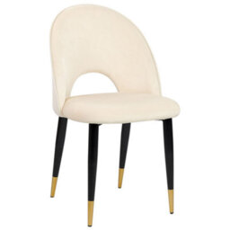 Beliani Set Of 2 Dining Chairs Magalia Velvet Light Beige - thumbnail 5