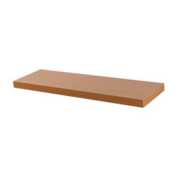 Harbour Housewares 100Cm Floating Wall Shelf - Brown - Photo Gallery Bookshelf Wall Shelves For Storage & Display - thumbnail 1