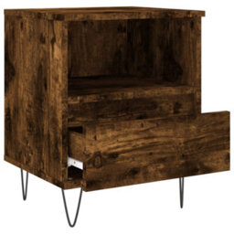Berkfield Bedside Cabinet Smoked Oak 40X35X50 Cm Engineered Wood - thumbnail 5