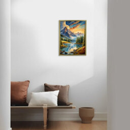 "AK Frames 17X11"" Classic Gold Modern Picture Frame - Poster Frame For Photos, Prints And Wall Art - Elegant Home Decor" - thumbnail 4