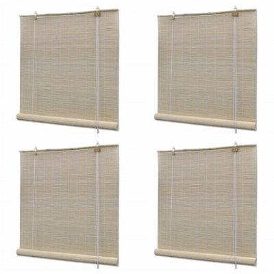 Walplus Natural Bamboo Roller Blinds 4 Pcs 120X160 Cm - image 1