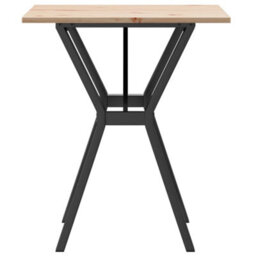 Berkfield Dining Table Y-Frame 70X70X75 Cm Solid Wood Pine And Steel - thumbnail 5