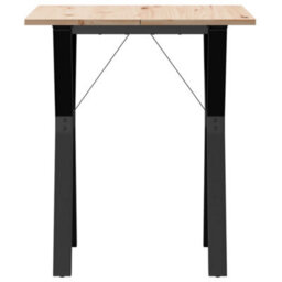 Berkfield Dining Table Y-Frame 70X70X75 Cm Solid Wood Pine And Steel - thumbnail 4