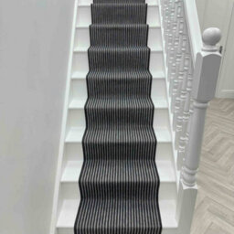 Pinstripe Stair Runner - Reversible, Durable & Hardwearing Carpet For Stairs & Staircases, Multiple Lengths - thumbnail 7