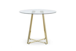 Orsina Metropolitan Round Gold Finish Dining Table - thumbnail 6