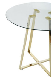 Orsina Metropolitan Round Gold Finish Dining Table - thumbnail 4
