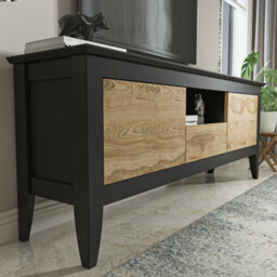 Decorotika Verde Tv Stand Tv Unit For Tvs Up To 59Inch Black Oak - thumbnail 5