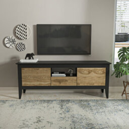 Decorotika Verde Tv Stand Tv Unit For Tvs Up To 59Inch Black Oak
