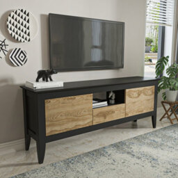 Decorotika Verde Tv Stand Tv Unit For Tvs Up To 59Inch Black Oak - thumbnail 2