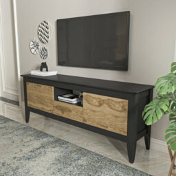 Decorotika Verde Tv Stand Tv Unit For Tvs Up To 59Inch Black Oak - thumbnail 3