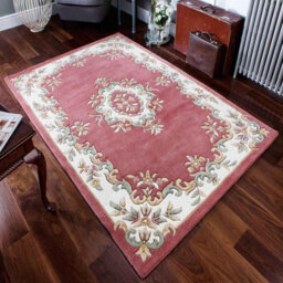 Rose Traditional Handmade Wool Floral Bordered Rug For Living Room And Bedroom-200Cm X 285Cm - thumbnail 1