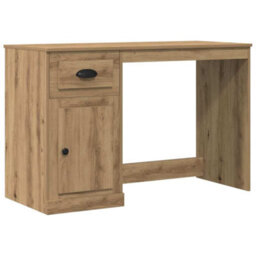 Berkfield Desk With Storage Artisan Oak 50X115X75 Cm Engineered Wood - thumbnail 2