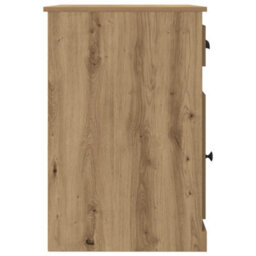 Berkfield Desk With Storage Artisan Oak 50X115X75 Cm Engineered Wood - thumbnail 8