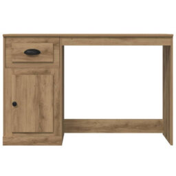 Berkfield Desk With Storage Artisan Oak 50X115X75 Cm Engineered Wood - thumbnail 7