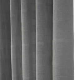 "Homescapes Cotton Rajput Ribbed Charcoal Grey Curtain Pair, 54 X 54"" Drop" - thumbnail 4