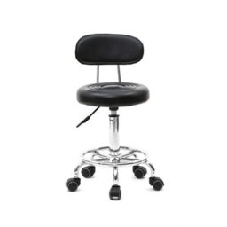 Wheels Salon Chair Swivel Stool With Back Height Adjustable
