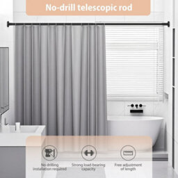 70Cm - 120Cm Telescopic Net Voile Tension Curtain Rail Pole Rod Rods Extendable Spring Loaded - thumbnail 6