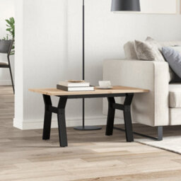 Berkfield Coffee Table Y-Frame 80X50X40 Cm Solid Wood Pine And Steel - thumbnail 3