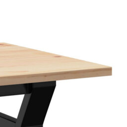 Berkfield Coffee Table Y-Frame 80X50X40 Cm Solid Wood Pine And Steel - thumbnail 7