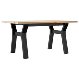 Berkfield Coffee Table Y-Frame 80X50X40 Cm Solid Wood Pine And Steel - thumbnail 6