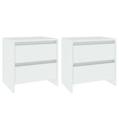 Vidaxl Bedside Cabinets 2 Pcs White 45X34.5X44.5 Cm Engineered Wood - image 1