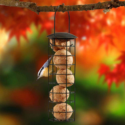 Garden Gear Happy Beaks Wild Bird Feeder Hanging Suet Fatball Food Feeder For Garden Outdoor Birds (Holds Five) - image 1