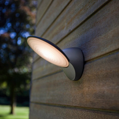 CGC Lighting Kiara - Cgc Dark Grey Disc Shaped Led Wall Light - image 1