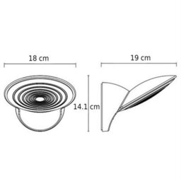 CGC Lighting Kiara - Cgc Dark Grey Disc Shaped Led Wall Light - thumbnail 4