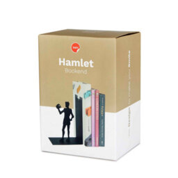 Balvi Bookend Black Metal Decorative Shakespeare Hamlet Theatre Upright Book Ends For Shelves - thumbnail 6
