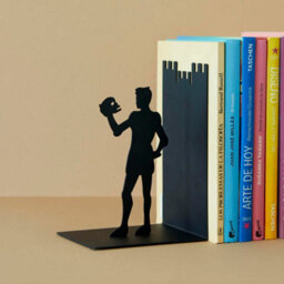 Balvi Bookend Black Metal Decorative Shakespeare Hamlet Theatre Upright Book Ends For Shelves - thumbnail 5