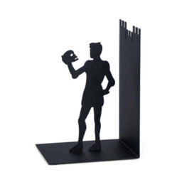 Balvi Bookend Black Metal Decorative Shakespeare Hamlet Theatre Upright Book Ends For Shelves - thumbnail 4