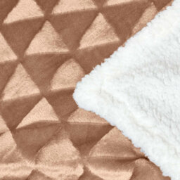 Homescapes Light Brown Geometric Triangle Velvet Throw 160 X 200 Cm - thumbnail 5