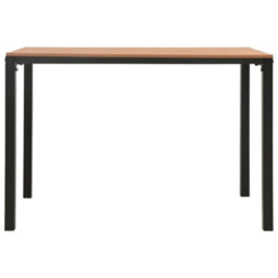 Berkfield 3 Piece Garden Dining Set Steel And Wpc Brown And Black - thumbnail 6