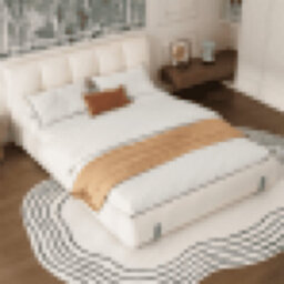 Matteo White Upholstered 4Ft6 Double Bed With Plush Velvet Headboard - Durable & Sturdy Frame For Adults & Teens - thumbnail 2