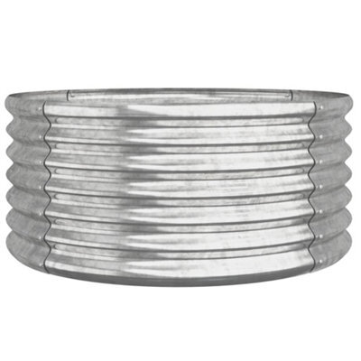 Berkfield Durable Garden Planter Powder-Coated Steel 80X80X36 Cm Silver - image 1