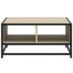 Walplus Coffee Table Sonoma Oak 60.5X60.5X30 Cm Engineered Wood And Metal - thumbnail 5