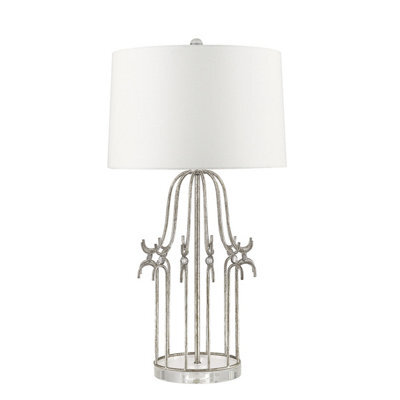 Gilded Nola Stella 1Lt Table Lamp Finish: Distressed Silver Wired: 1X100W E27 220-240V 50Hz - image 1