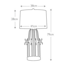 Gilded Nola Stella 1Lt Table Lamp Finish: Distressed Silver Wired: 1X100W E27 220-240V 50Hz - thumbnail 7