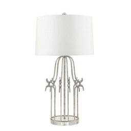 Gilded Nola Stella 1Lt Table Lamp Finish: Distressed Silver Wired: 1X100W E27 220-240V 50Hz - thumbnail 1