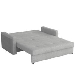 Viva Mel Iii Living Room Sofa Bed Has Wave Springs Wooden Legs Wooden Frame Storage Bedding 160X98X86Cm Graphite And Grey - thumbnail 2