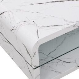 Furniture in Fashion Xono High Gloss Coffee Table With Shelf In Vida Marble Effect - thumbnail 8