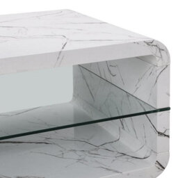Furniture in Fashion Xono High Gloss Coffee Table With Shelf In Vida Marble Effect - thumbnail 9