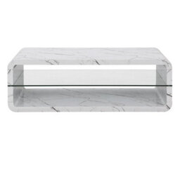 Furniture in Fashion Xono High Gloss Coffee Table With Shelf In Vida Marble Effect - thumbnail 4