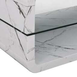 Furniture in Fashion Xono High Gloss Coffee Table With Shelf In Vida Marble Effect - thumbnail 7