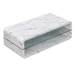 Furniture in Fashion Xono High Gloss Coffee Table With Shelf In Vida Marble Effect - thumbnail 5